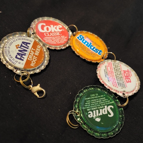 Jewelry - Vintage upcycled bottle cap bracelet